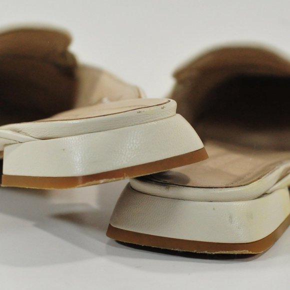 Napoleoni leather flats Off White SZ 9.5 - Picture 11 of 12